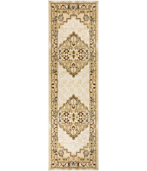 Nourison Grafix Cream Multicolor GRF43 2ft.3in. x 7ft.6in. Rect. Rug