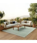 Nourison Positano Blue Green POS02 6 ft. X 9 ft. Rect. Rug