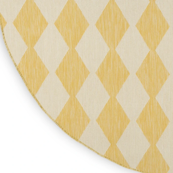 Nourison Positano Yellow POS04 6ft. Round Rug