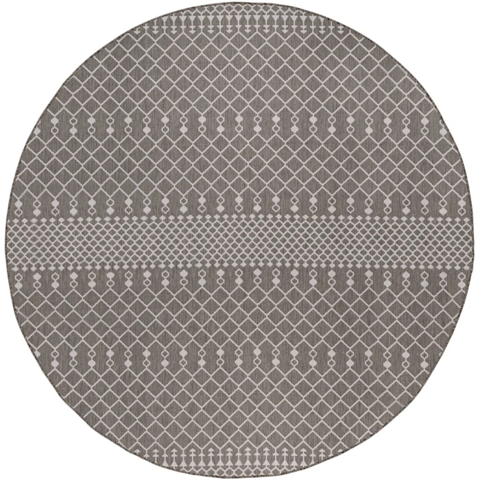 Nourison Positano Charcoal POS02 12ft. Round Rug