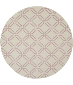 Nourison Jubilant Ivory Pink JUB17 5ft.3in. x Round Rug
