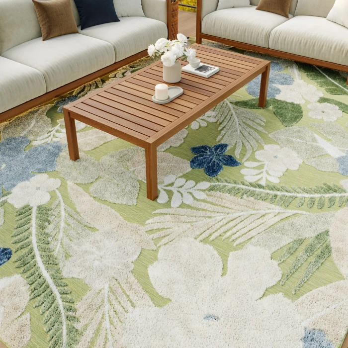 Nourison Home Suncoast Green SNC01 7ft.10in. x 9ft.10in. Rect. Rug