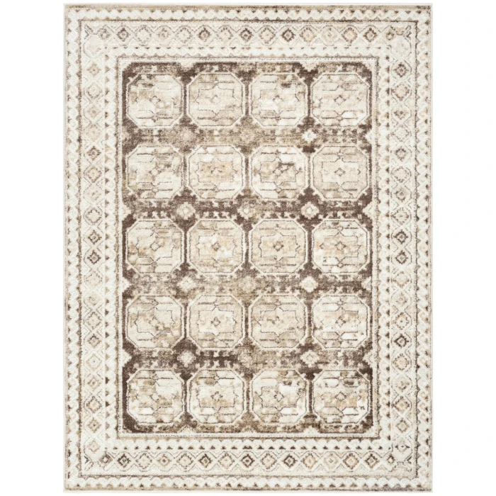 Nourison Dekor Ivory Brown DEK01 5 ft. 3 in. X 7 ft. Rect. Rug
