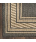 Nourison Horizon Indoor/Outdoor Charcoal HOZ03 2 ft. X 6 ft. Rect. Rug