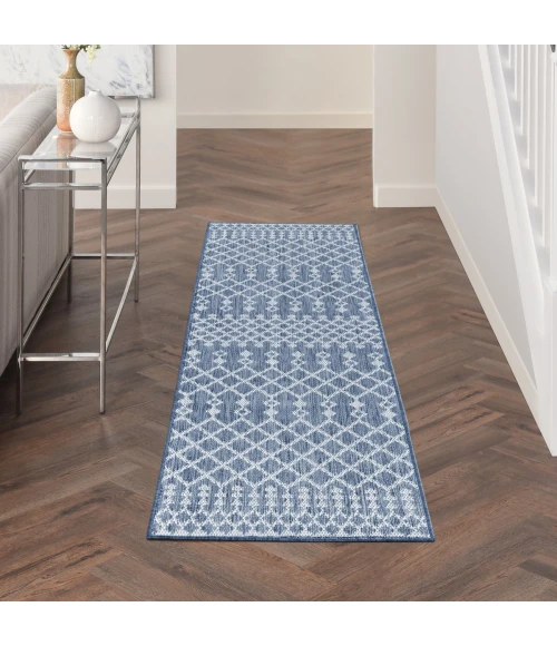 Nourison Positano Navy Blue POS02 2 ft. X 6 ft. Rect. Rug