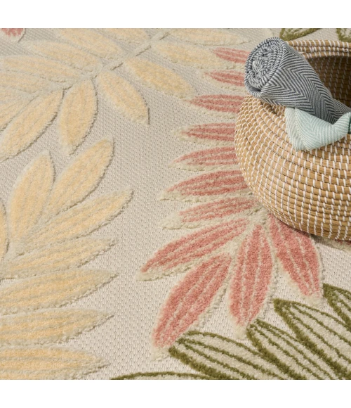 Nourison Aloha Ivory Rose ALH18 9 ft. X 12 ft. Rect. Rug