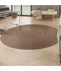Nourison Tulum Brown TLM04 8 ft. X Round Rug