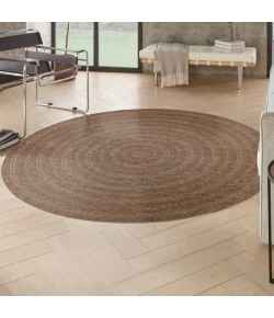 Nourison Home Tulum TLM04 Brown 8 ft. Round Area Rug
