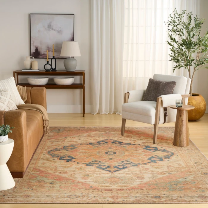 Nourison Vintage Washables Multicolor VWS15 9 ft. X 12 ft. Rect. Rug