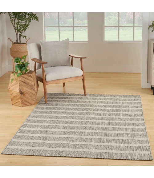 Nourison Positano Grey Ivory POS03 5 ft. X 7 ft. Rect. Rug