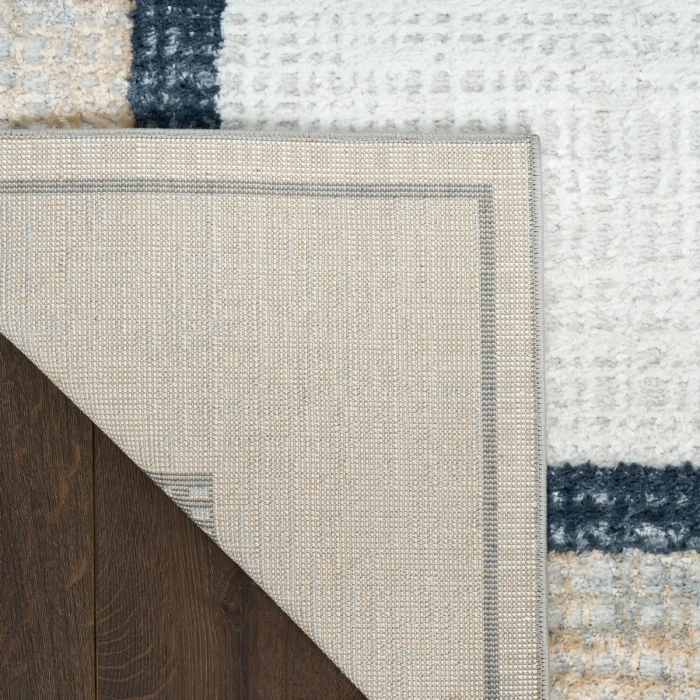 Nourison Dekor Grey Navy DEK06 5 ft. 3 in. X 7 ft. Rect. Rug