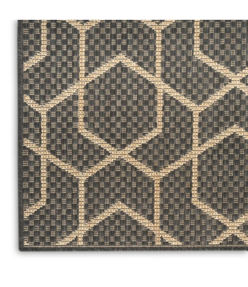 Nourison Horizon Indoor/Outdoor Charcoal HOZ01 6 ft. X 9 ft. Rect. Rug