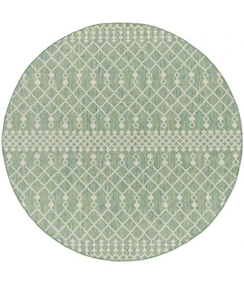 Nourison Positano Blue Green POS02 6 ft. X Round Rug