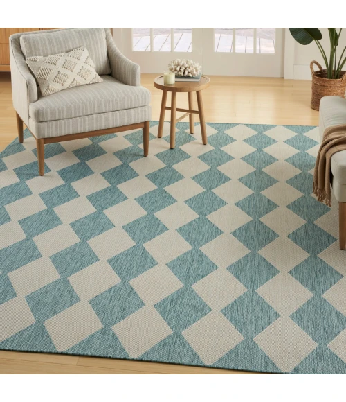 Nourison Positano Aqua POS04 10 ft. X 14 ft. Rect. Rug