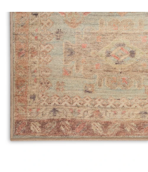 Nourison Vintage Washables Sage Multicolor VWS16 4 ft. X 6 ft. Rect. Rug