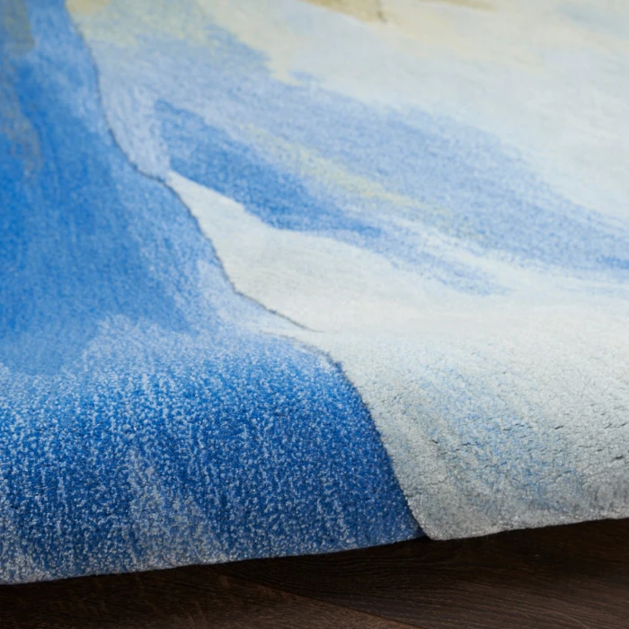 Nourison Prismatic Blue Multicolor PRS37 10 ft. X 14 ft. Rect. Rug