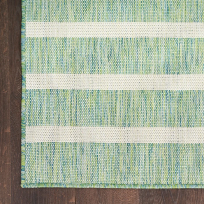 Nourison Positano Blue Green Ivory POS03 2 ft. 2 in. X 8 ft. Rect. Rug