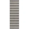 Nourison Positano Charcoal Ivory POS03 2ft.2in. x 8ft. Rect. Rug