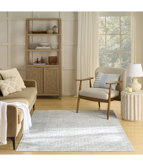 Nourison Home Washable Charm Blue WCH03 5ft. x 7ft. Rect. Rug