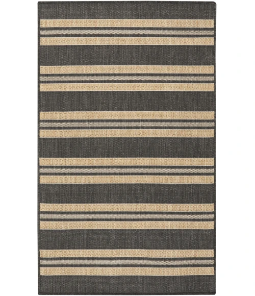 Nourison Home Horizon Indoor/Outdoor Black HOZ05 3ft. x 5ft. Rect. Rug
