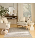 Nourison Washable Charm Silver Ivory WCH01 6 ft. X 9 ft. Rect. Rug