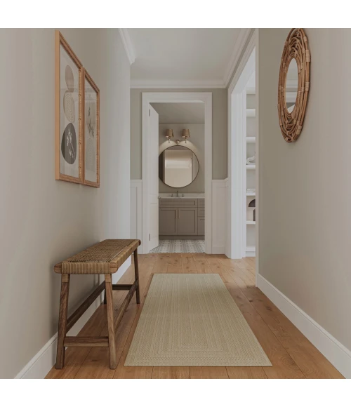 Nourison Tulum Cream TLM04 2 ft. 2 in. X 8 ft. Rect. Rug