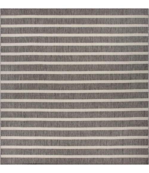 Nourison Positano Charcoal Ivory POS03 12ft. Square Rug