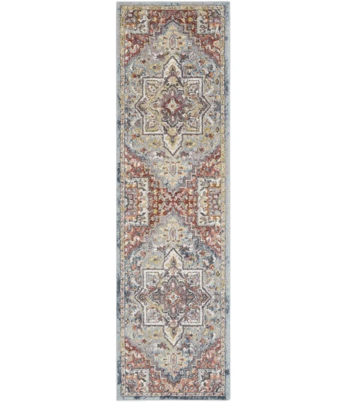 Nourison Home Soraya Blue SOR04 2ft.2in. x 7ft.6in. Rect. Rug