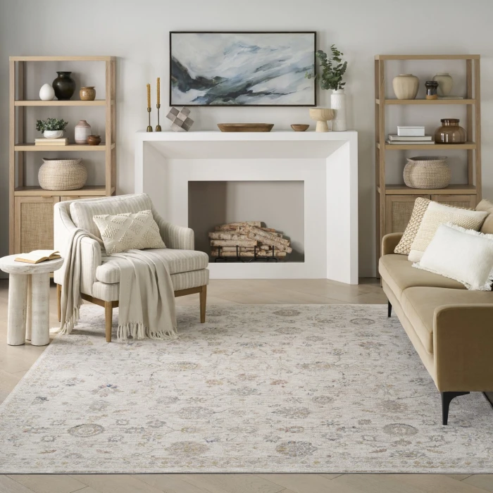 Nourison Home Antique Fusion Cream / Ivory ANF04 3ft.11in. x 5ft.10in. Rect. Rug