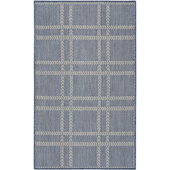 Nourison Home Horizon Indoor/Outdoor Blue HOZ04 3ft. x 5ft. Rect. Rug