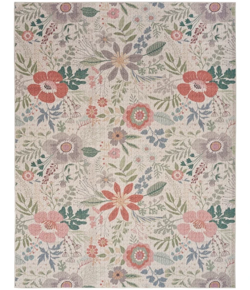 Nourison Nourison Washables Cream Multicolor NWB06 9 ft. 2 in. X 12 ft. Rect. Rug
