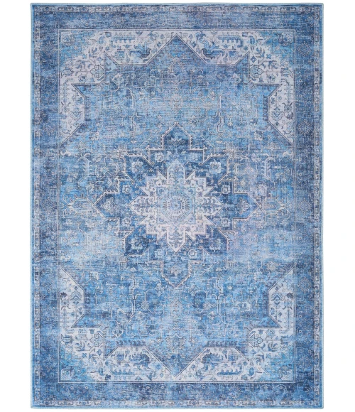 Nourison Nourison Washables Blue NWB15 6 ft. X 9 ft. Rect. Rug