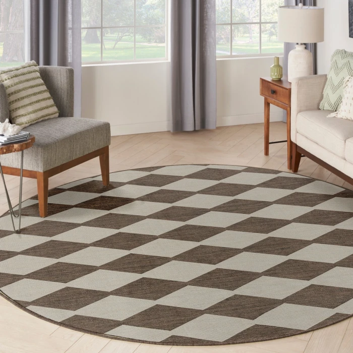 Nourison Positano Natural POS04 8 ft. X Round Rug