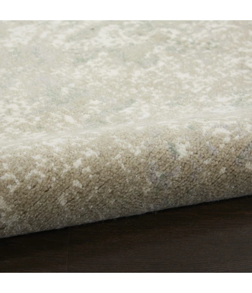 Nourison Twilight Ivory Green TWI06 7ft.9in. x 9ft.9in. Rect. Rug