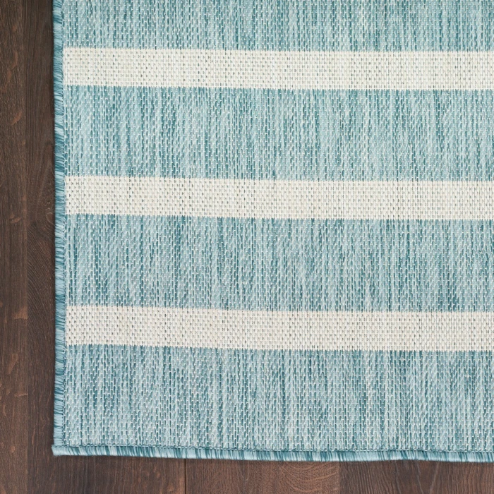 Nourison Positano Aqua Ivory POS03 9 ft. X 12 ft. Rect. Rug