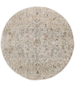Nourison Home Oushak Home OUS02 Light Grey 4 ft. Round Area Rug