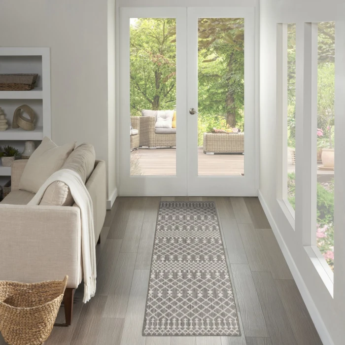 Nourison Positano Charcoal POS02 2ft.2in. x 8ft. Rect. Rug