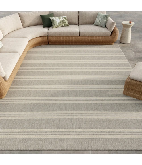 Nourison Home Horizon Indoor/Outdoor Grey HOZ05 8ft. x 10ft. Rect. Rug