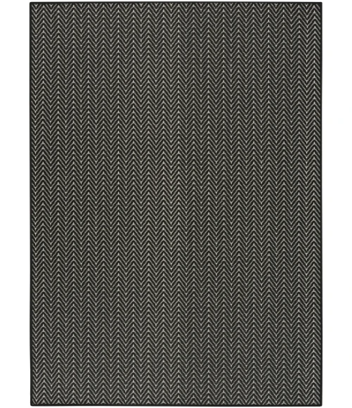 Nourison Horizon Indoor/Outdoor Black HOZ02 6 ft. X 9 ft. Rect. Rug