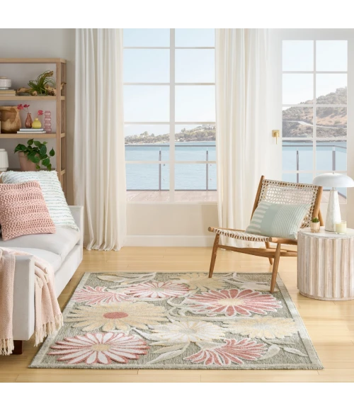 Nourison Aloha Sage Rose ALH33 5 ft. 3 in. X 7 ft. 5 in. Rect. Rug