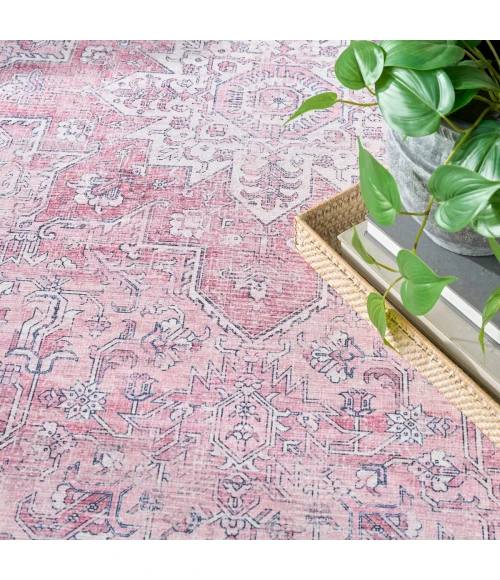 Nourison Nourison Washables Pink NWB15 6 ft. X 9 ft. Rect. Rug