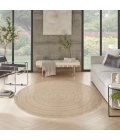 Nourison Tulum Taupe Grey TLM04 8 ft. X Round Rug