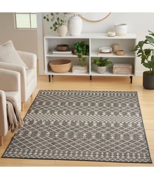 Nourison Positano Charcoal POS02 5 ft. X 7 ft. Rect. Rug
