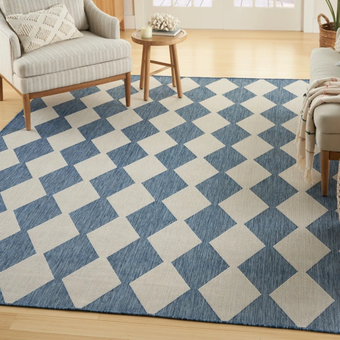Nourison Positano Navy Blue POS04 5 ft. X 7 ft. Rect. Rug