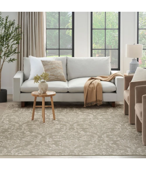 Nourison Jubilant Olive JUB09 6 ft. X 9 ft. Rect. Rug