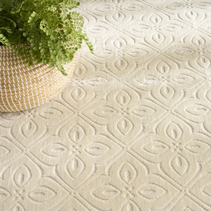Nourison Home Washable Charm Cream / Ivory WCH03 9ft. x 12ft. Rect. Rug