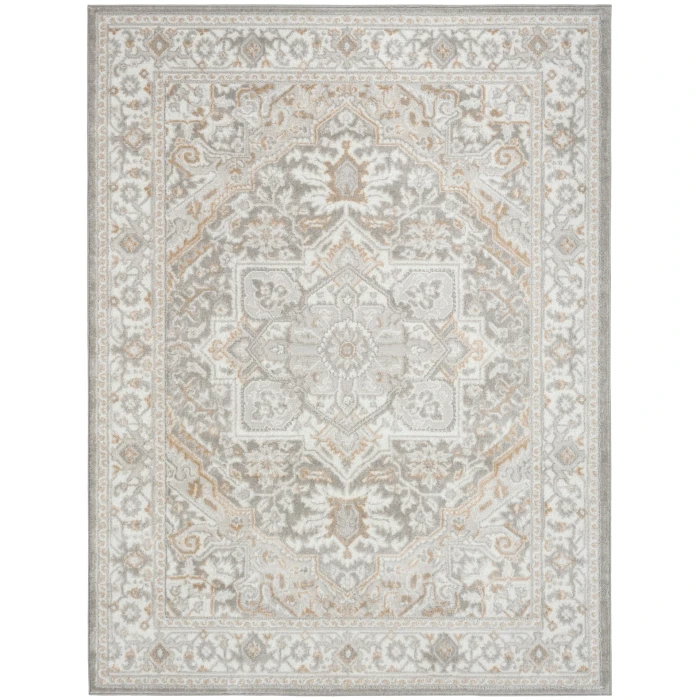 Nourison Dekor Light Grey DEK08 4 ft. X 6 ft. Rect. Rug