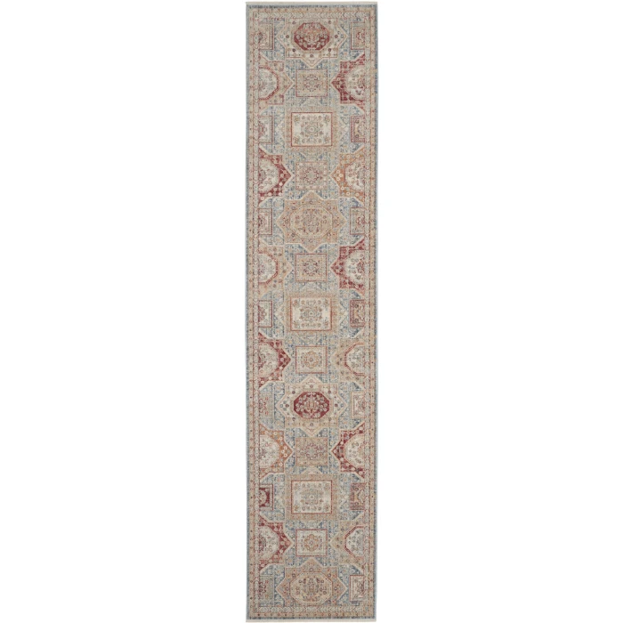 Nourison Home Homestead Blue HMS02 2ft.7in. x 12ft. Rect. Rug