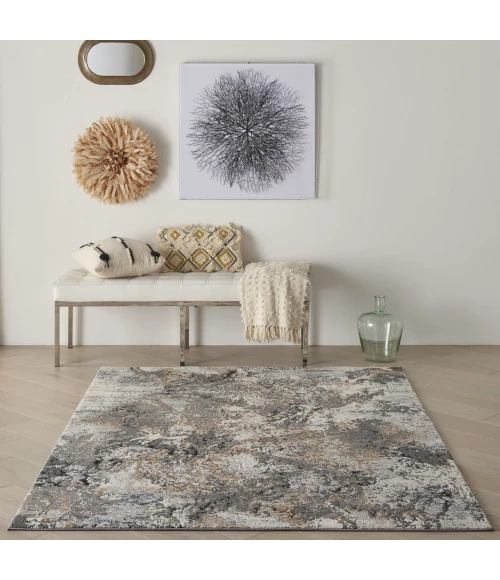 Nourison Home Tangra Grey TNR01 4ft. x 6ft. Rect. Rug