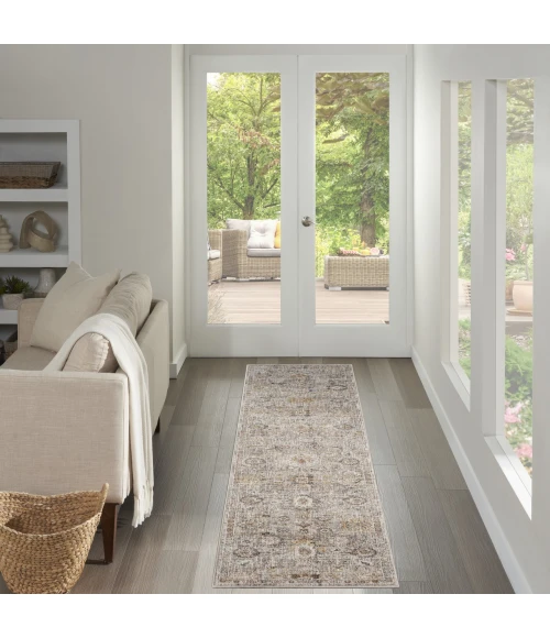 Nourison Home Antique Fusion Grey ANF05 2ft.2in. x 10ft. Rect. Rug